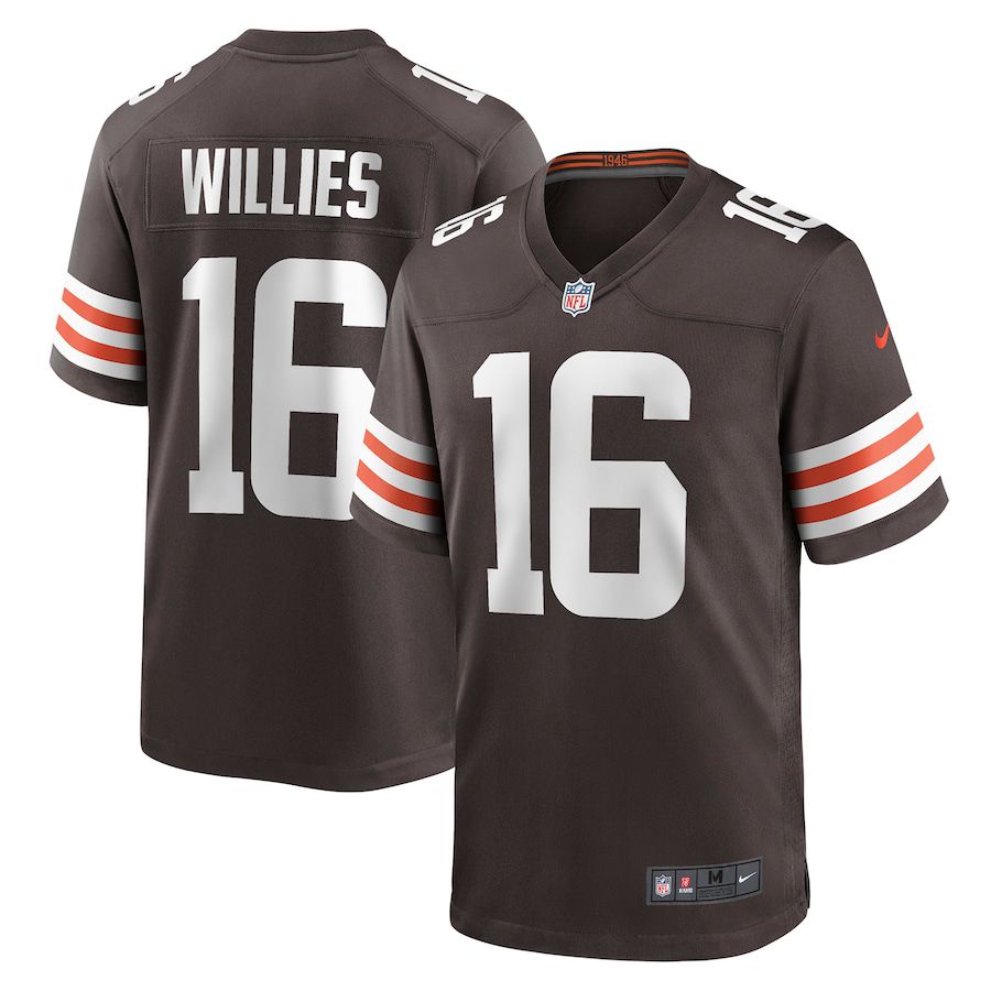 Men Cleveland Browns #16 Derrick Willies Nike Brown Game NFL Jersey